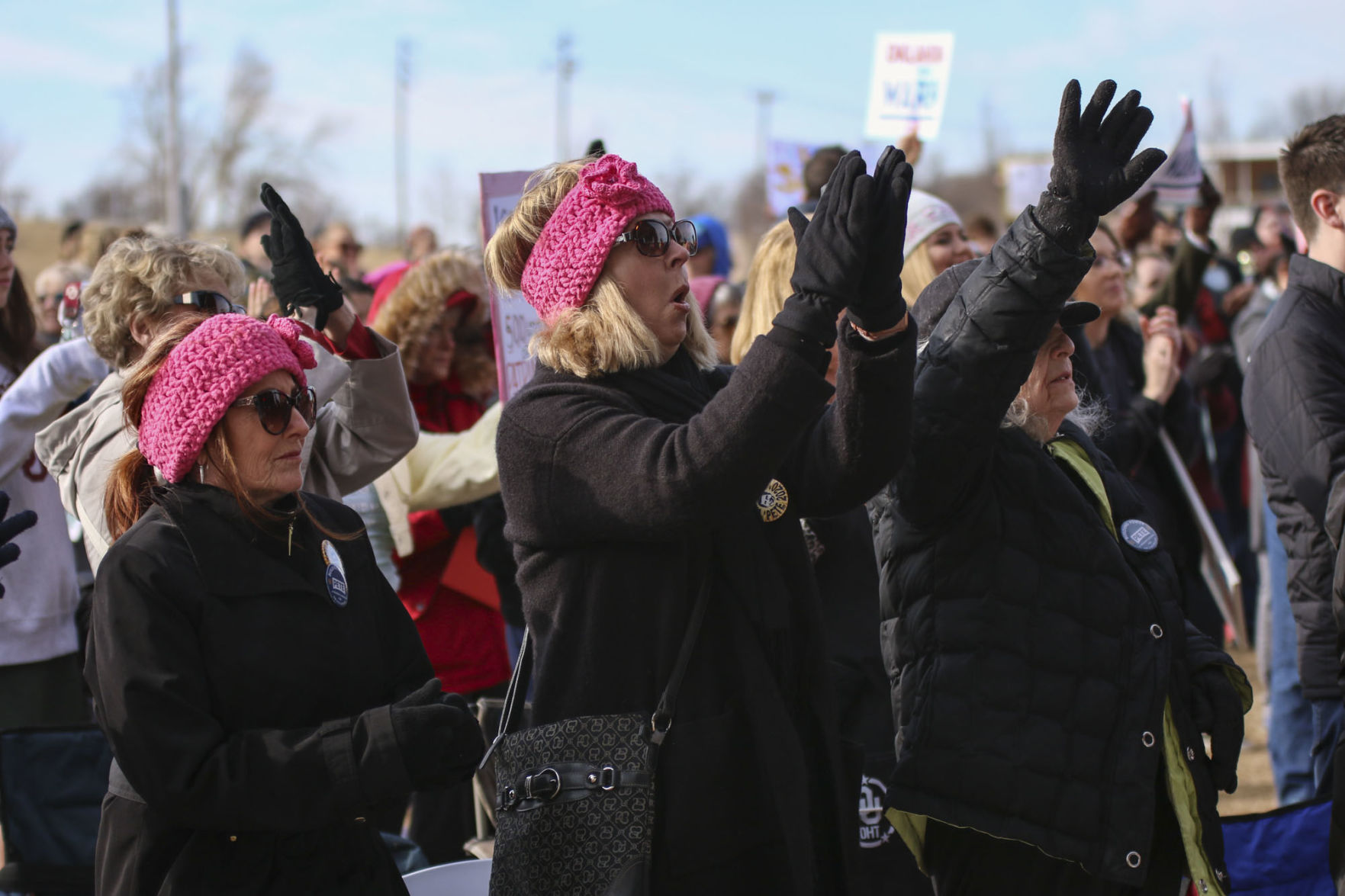 Participants cheer